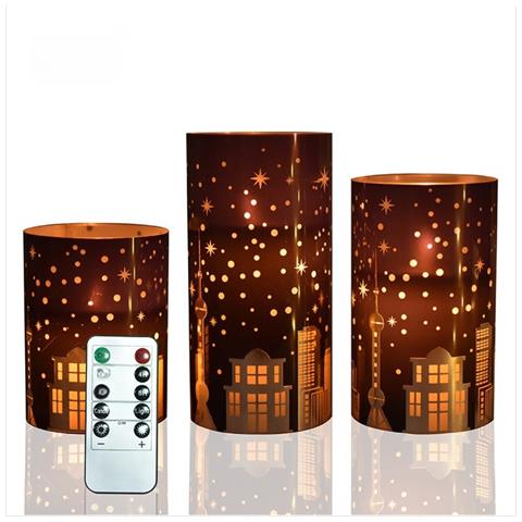 Set Di 3 Candele Led Romantiche Senza Fiamma Con Telecomando - Foto 1