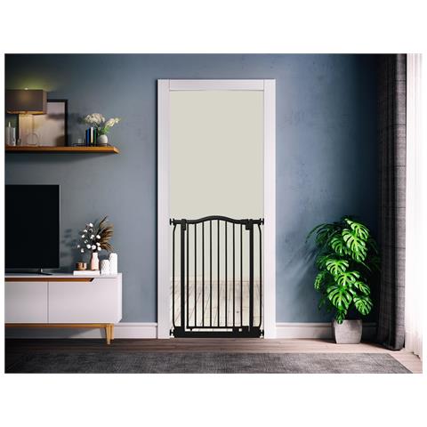 Safetots Cancelletto Di Sicurezza Extra Alto Con Parte Superiore Incurvata, 89cm - 98cm, Nero Opaco, Extra Alto Con 100cm Di Altezza - Foto 2