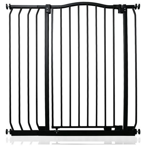 Safetots Cancelletto Di Sicurezza Extra Alto Con Parte Superiore Incurvata, 89cm - 98cm, Nero Opaco, Extra Alto Con 100cm Di Altezza - Foto 1