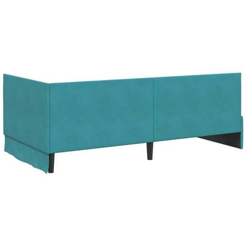 Struttura Letto Angolare con Materasso 2 pcs Turchese Velluto - Foto 9