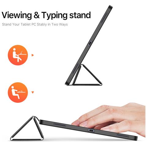 Cover per Galaxy Tab S11 Ultra - Pelle /PU, Nero - Foto 4