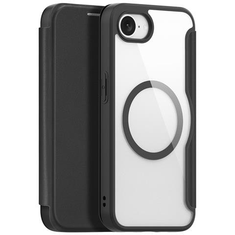 Cover con Tapa per iPhone 16e - Pelle /PU, Nero, MagSafe - Foto 1