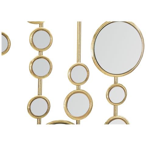 Decorazione In Metallo 3d Cerchi 26-oro-metallo-35,5x1,5x90 Cm - Foto 2