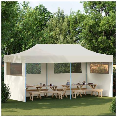 Tenda Party Crema 291 x 580 x 315 cm Tessuto Oxford - Foto 2