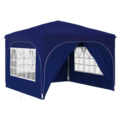 Tenda per feste a pop-up 290 x 290 x 245 cm Blu - Foto 1