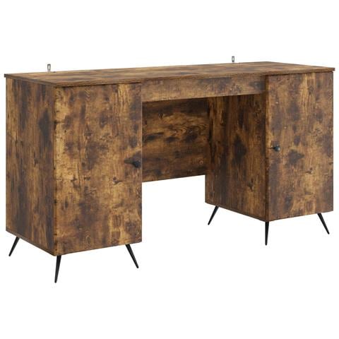 Scrivania Rovere Fumo 142,5 x 50 x 75 cm Legno ingegnerizzato - Foto 1