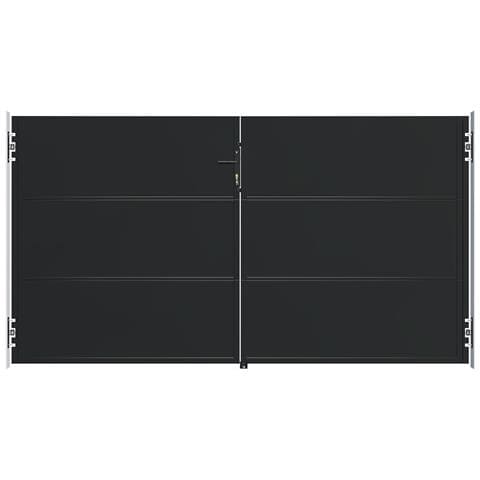 Cancello NALI in acciaio nero opaco, altezza 160 cm, 3 m. - Foto 3
