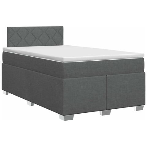 Letto box spring con materasso Grigio Scuro 120 x 190 cm - Foto 1