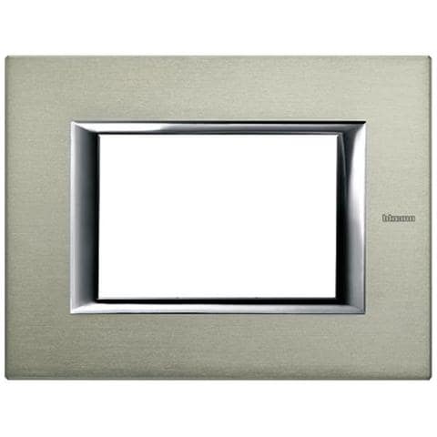 Ha4803xc - Axolute - Placca 3p Alluminio Spazzolato - Foto 1