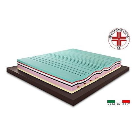 Materasso Memory Mod. aloe Therapy Alto 26cm Matrimoniale 165x190 Con Dispositivo Medico Classe 1 Detraibile, 7 Cm Memory, Onda A 11 Zone Di Portanza Differenziata, Rivestimento Sfoderabile Lana / lino Full 3d Air, In Omaggio Guanciale / i Sap Med - Foto 1