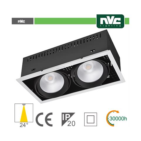 Incasso Multi Lampada - 48w(2x24w) 3000k 3500lm>24ã‚â° Cri90 - Foto 1