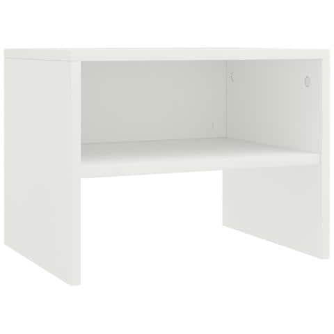 Comodino Bianco 40x30x30 cm Legno Ingegnerizzato - Foto 2