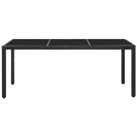 Set da Pranzo da Giardino 9 pz in Polyrattan Nero - Foto 10