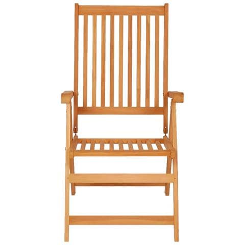 Sedie da Giardino 4 pz con Cuscini Blu Massello di Teak - Foto 2