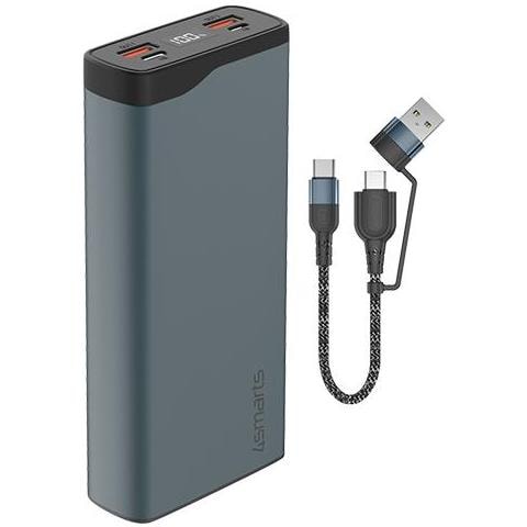 Volthub Pro - Select Edition - Powerbank - 10000 Mah - 37 Wh - 22,5 Watt - 5 A - Huawei Fast Charge, Pd 2,0, Pd 3,0, Qc 2,0, Qc 3,0, Afc, Scp - 3 Ausgabeanschlussstellen (2 X Usb, Usb-c) - Gun Metal (468777) - Foto 1