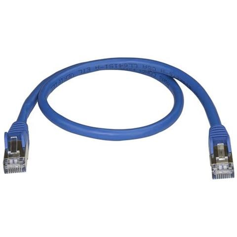Cavo di Rete Ethernet Cat6a - Cavo Schermato STP da 50cm - Cavo RJ45 Antigroviglio - Blu - Foto 3