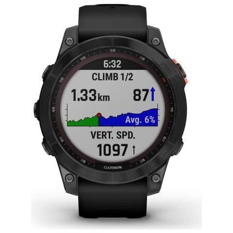 Orologio Gps Connesso - Fenix 7 Solar - Grigio Con Cinturino Nero - Foto 1