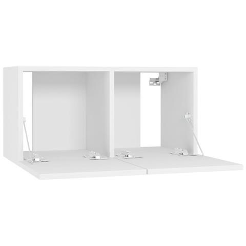 Mobili Porta TV Pensili 3pz Bianchi 60x30x30 cm - Foto 3