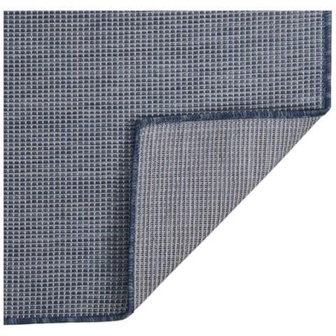 Tappeto Da Esterni A Tessitura Piatta 100x200 Cm Blu - Foto 2