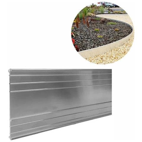 Bordure Per Aiuole Ultra Starke In Alluminio 10-14-24cm | Aiuole Giardino | Cordoli Per Aiuole Ampio 24 Cm Folla 5 Lunghezza Gs 1 M - Foto 4