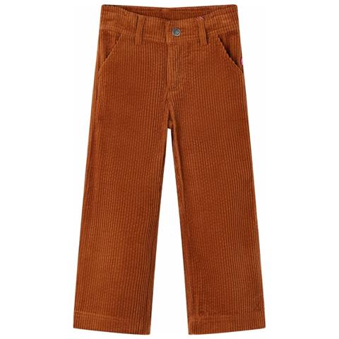Pantaloni Per Bambini In Velluto A Coste Cognac 104 - Foto 1