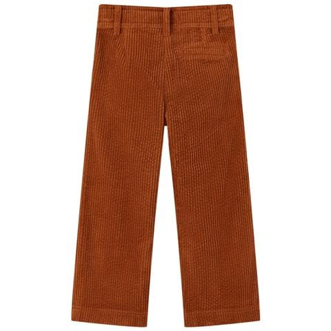 Pantaloni Per Bambini In Velluto A Coste Cognac 104 - Foto 2