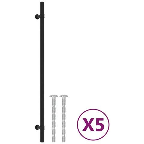 Maniglie Per Mobili 5pz Nere 320mm In Acciaio Inox - Foto 2