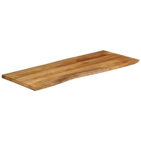 Piano Tavolo 140x60x2,5 Cm Bordi Vivi In Legno Massello Mango - Foto 2