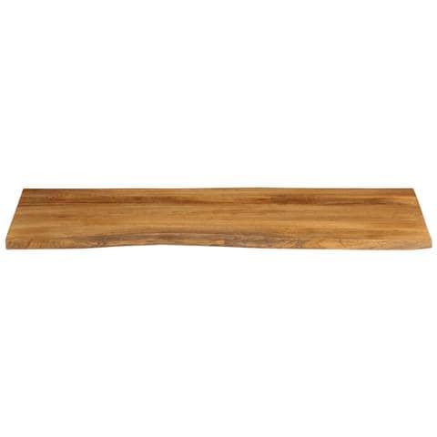 Piano Tavolo 140x60x2,5 Cm Bordi Vivi In Legno Massello Mango - Foto 3