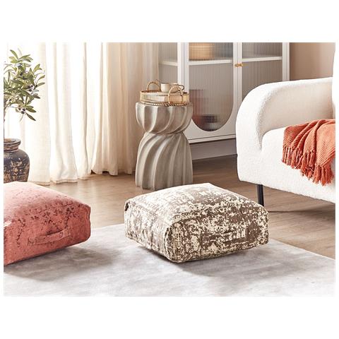 Pouf Shasa Cotone Beige 50 Cm 50 Cm 20 Cm - Foto 1