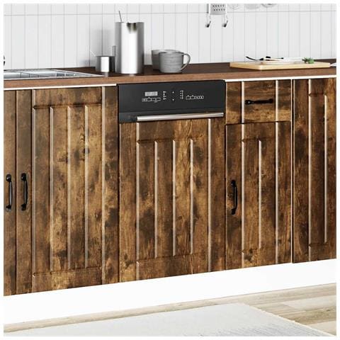 Pannello Lavastoviglie Lucca Rovere Fumo In Legno Multistrato - Foto 3