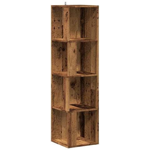 Scaffale Angolare Legno Vecchio 33x33x132 Cm In Truciolato - Foto 2