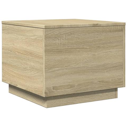 Lusso Casadino -  Tavolino Da Salotto Gambe In Metallo Rovere Sonoma 50x50x40 Cm - Foto 2