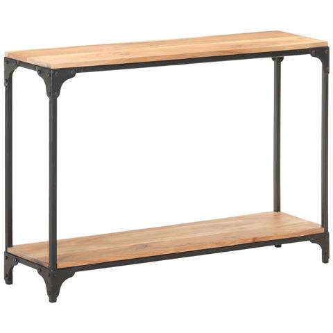 Tavolo Consolle 110x30x75 Cm In Legno Massello Di Acacia - Foto 2