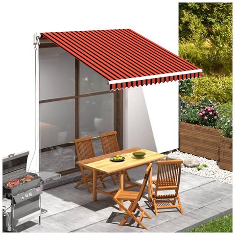 Tenda Da Sole In Tela Arancione E Marrone 300x250 Cm - Foto 6