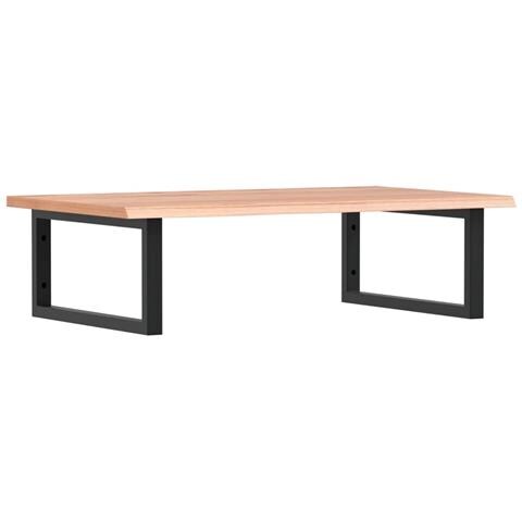 Ripiano A Parete Per Lavabo In Acciaio E Massello Di Rovere - Foto 1