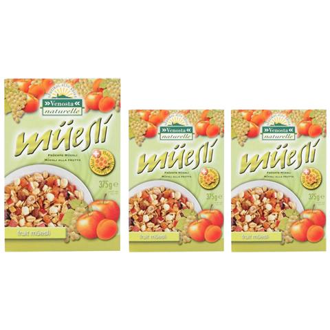 Venosta Naturelle Muesli Con Frutta E Miele 3 Confezioni Da 375 Grammi - Foto 1