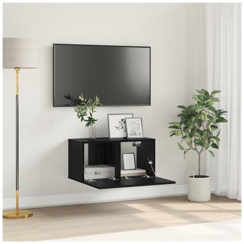 Set di mobili TV Rovere nero Legno ingegnerizzato Media Mobile TV - Foto 2