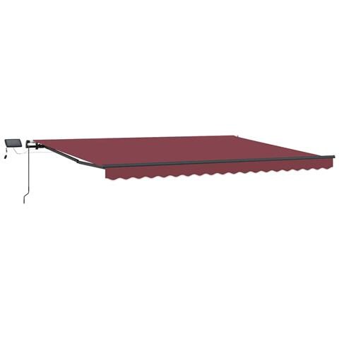 Tenda da Sole Retrattile Manuale con LED Bordò 400x300 cm - Foto 1