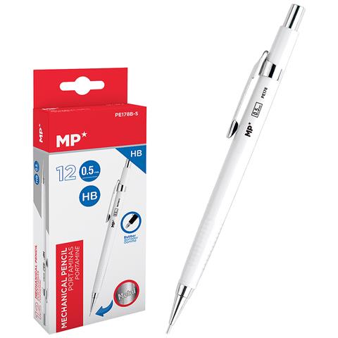 Pack 12 Unita' Portamine Metallico 0.5 Mm Bianco - Foto 1