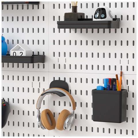 Ganci Lunghi In Ferro Per Pannello Forato - Accessori Per Mensole E Organizzazione Black - Foto 2