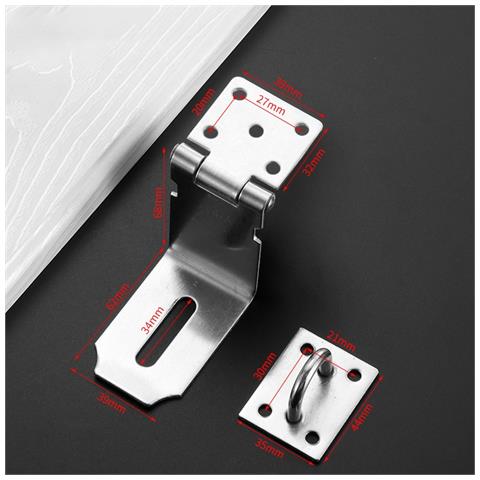 Catenaccio A 90 Gradi In Acciaio Inossidabile 304 Rorzato Da 5 Pollici Con Viti - Foto 2