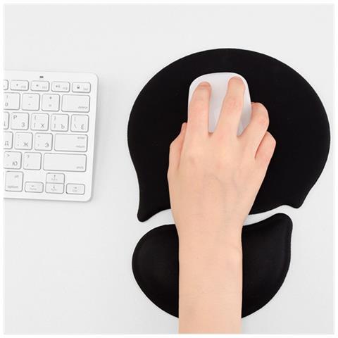 Tappetino Per Mouse Ergonomico In Silicone Diviso Con Poggiapolsi - Personalizzabile E Antiscivolo - Foto 5