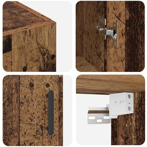 Pensile Legno vecchio 69.5 x 34 x 90 cm Legno multistrato - Foto 9