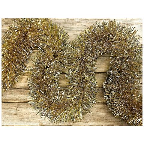 Decoración De Navidad Dconner, Adorno Navideño, Ornamento De Navidad, Decoración Festiva, Made In Italy, 500x15 H15 Cm, Oro - Foto 1