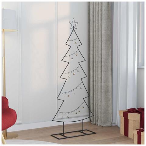Albero di Natale in metallo con supporto Nero 150 cm Acciaio - Foto 2