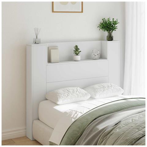 Testiera Bianco 120 x 16,5 x 103,5 cm Legno multistrato - Foto 2