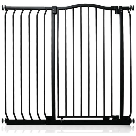 Safetots Cancelletto Di Sicurezza Extra Alto Con Parte Superiore Incurvata, 98cm - 107cm, Nero Opaco, Extra Alto Con 100cm Di Altezza - Foto 1