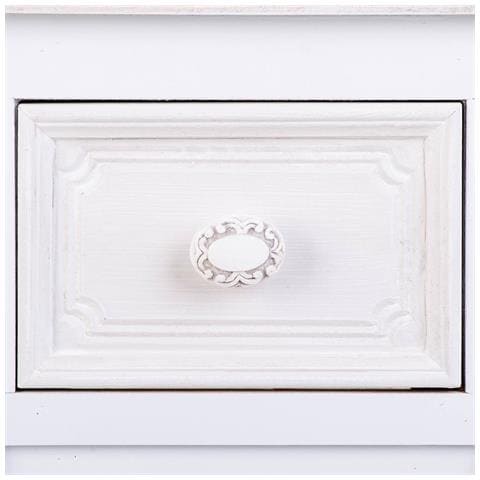 Comodino In Legno Con 1 Cassetto Bianco 33x26,5x72,5. - Foto 8
