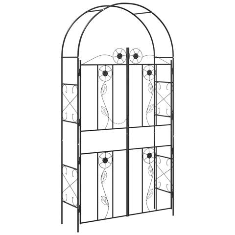 Arco da Giardino Tinta unita Nero 115 x 37 x 226 cm - Foto 1
